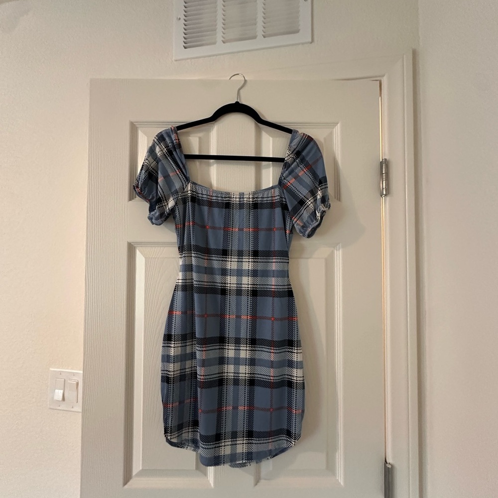 Plaid Blue Dress